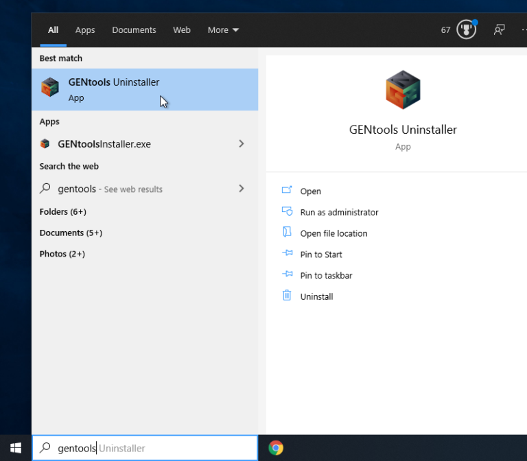 Uninstallation – GENtools