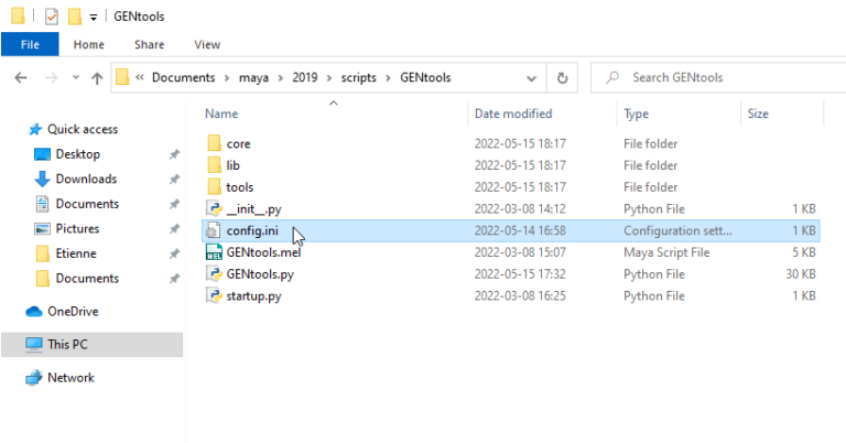 Startup Settings – GENtools